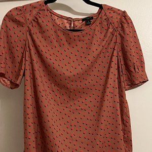 Ann Taylor Petites Short-Puff-Sleeve Blouse